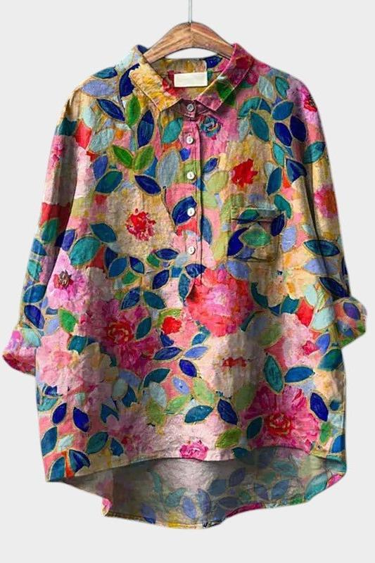 Jane | Colourful Garden Floral Shirt