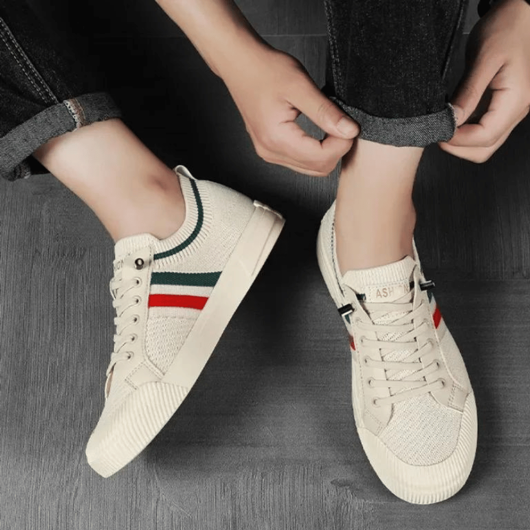 Jon | Striped Knit Trainers