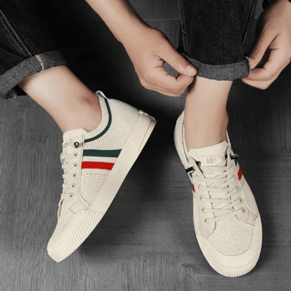 Jon | Striped Knit Trainers