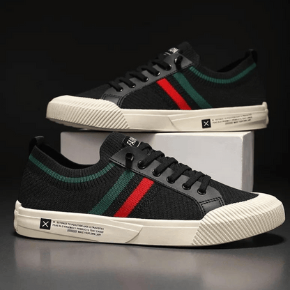 Jon | Striped Knit Trainers