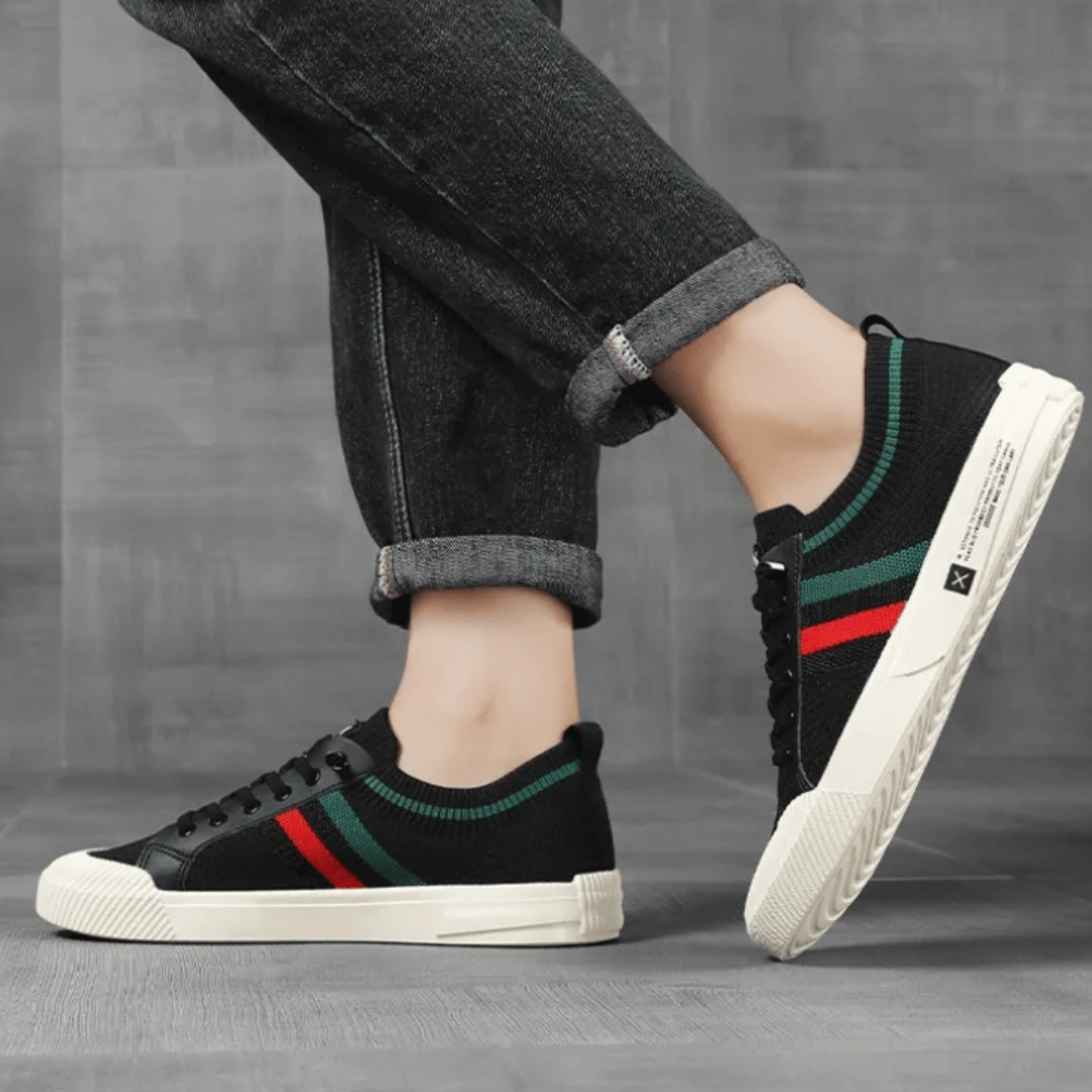 Jon | Striped Knit Trainers