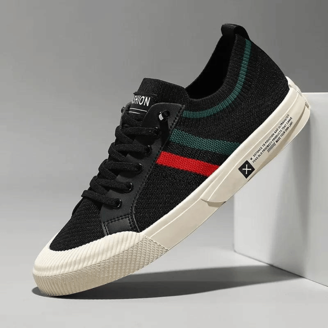 Jon | Striped Knit Trainers