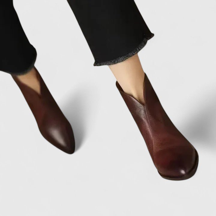 Josephine | Black Block-Heel Ankle Boots