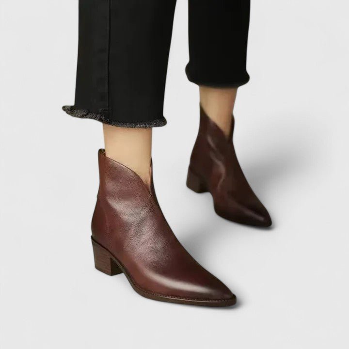 Josephine | Black Block-Heel Ankle Boots