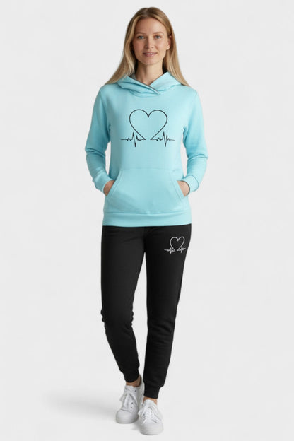 Josephine | Heart Motif Hoodie & Jogger Set