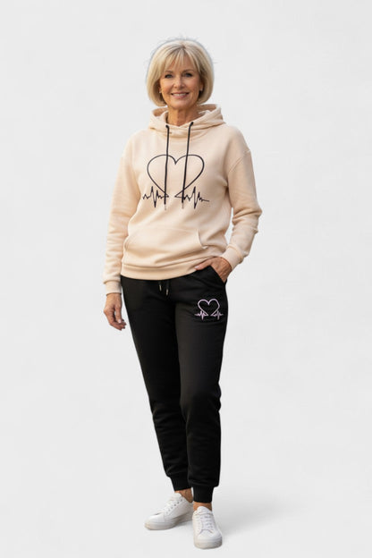 Josephine | Heart Motif Hoodie & Jogger Set