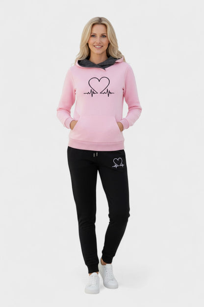 Josephine | Heart Motif Hoodie & Jogger Set
