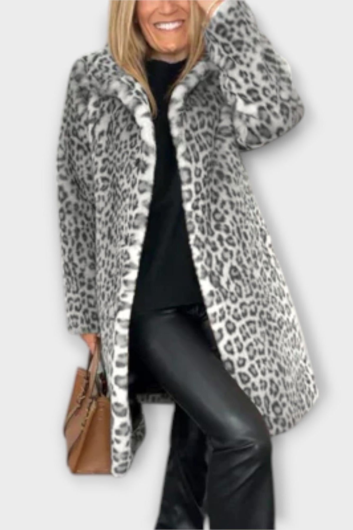 Josephine | Leopard Print Long Coat