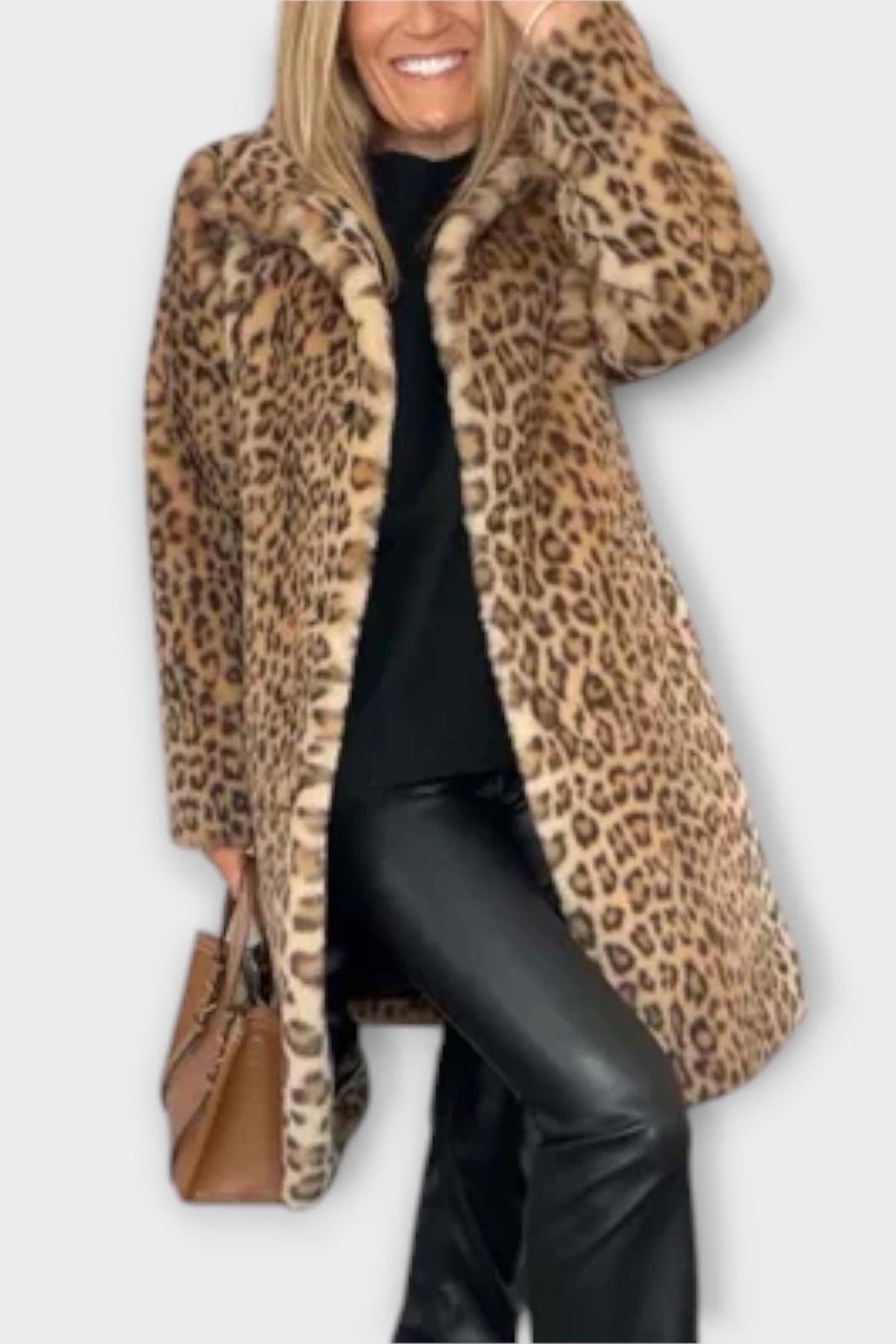 Josephine | Leopard Print Long Coat
