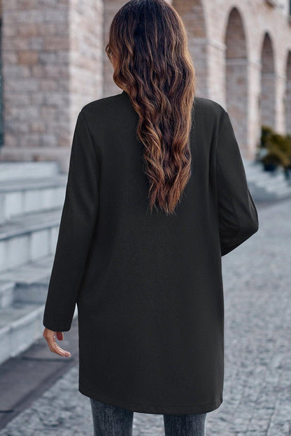 Julia | Light Grey Open-Front Coat
