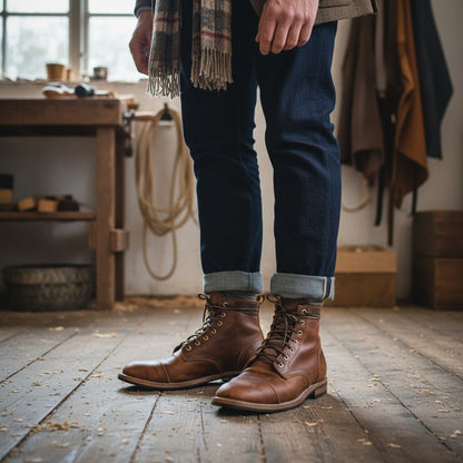 Julian | Vintage Brown Lace-Up Boots