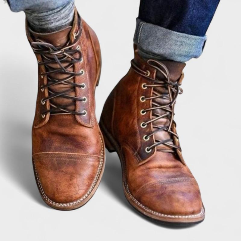 Julian | Vintage Brown Lace-Up Boots