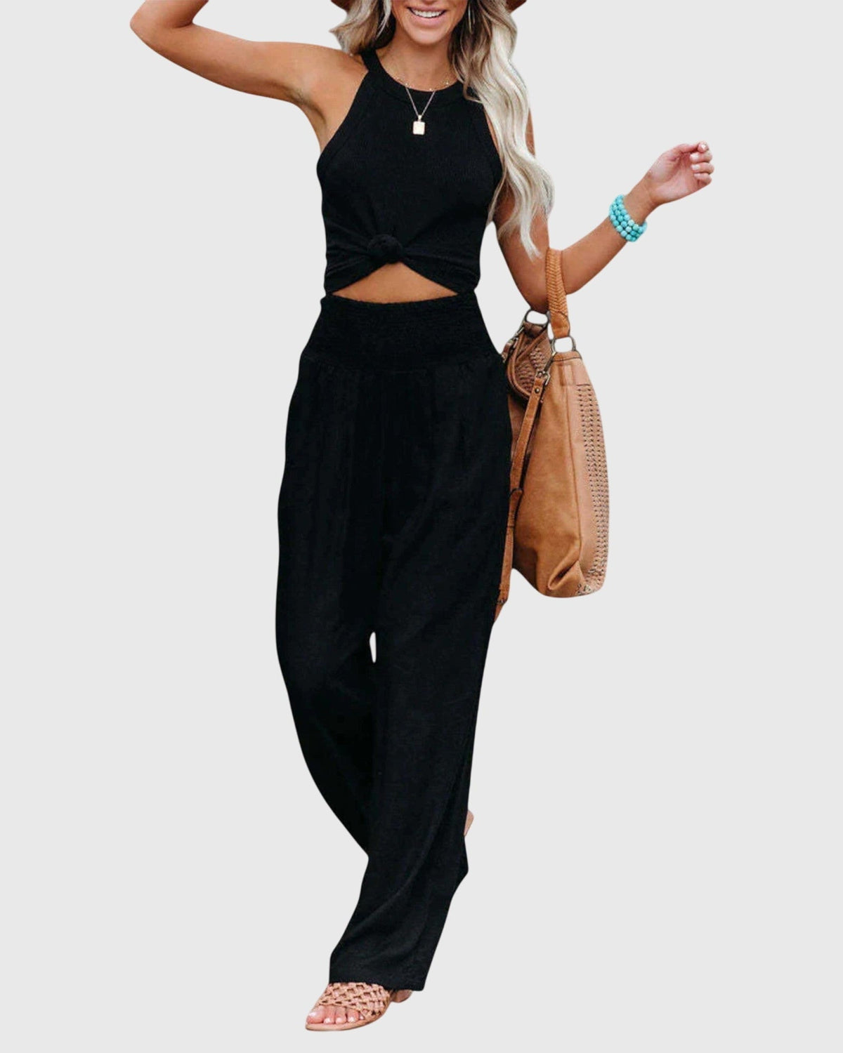 Julie | Black Relaxed Harem Trousers