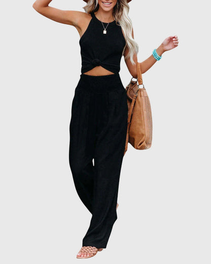 Julie | Black Relaxed Harem Trousers