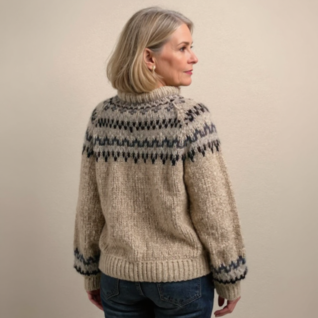 Karen | Taupe Nordic Knit Jumper