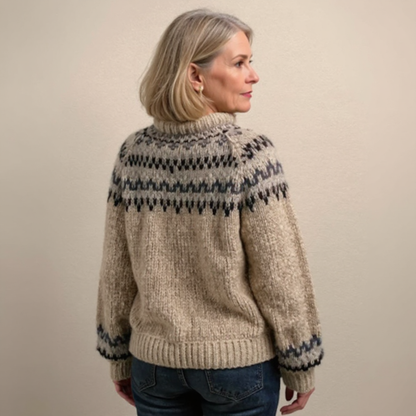 Karen | Taupe Nordic Knit Jumper