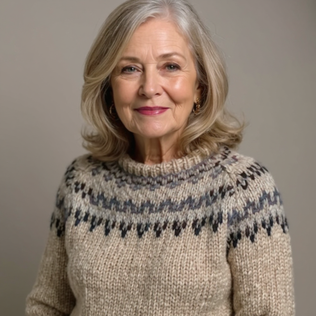 Karen | Taupe Nordic Knit Jumper