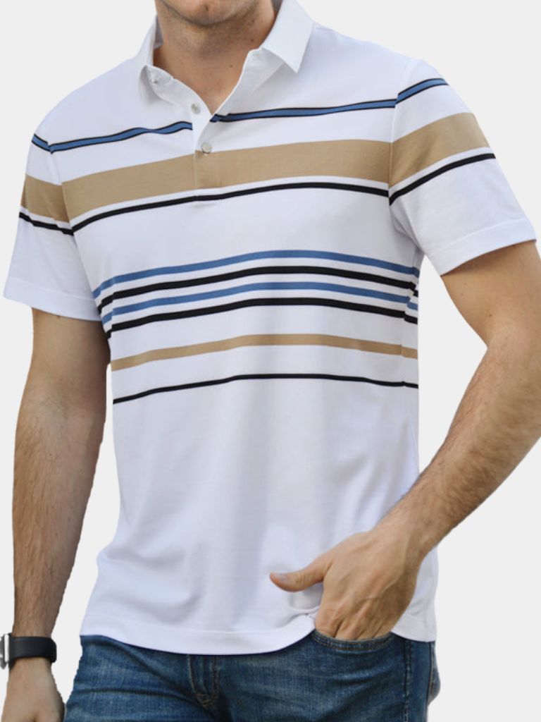 Kit | White Multi-Stripe Polo