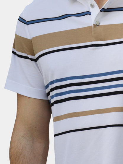 Kit | White Multi-Stripe Polo
