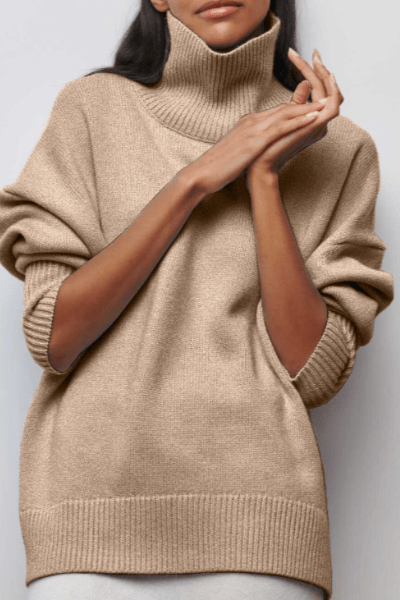 Karina | Orange Roll-Neck Jumper
