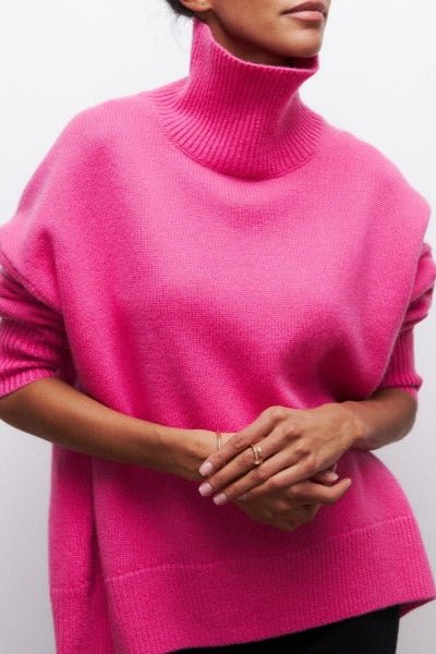 Karina | Orange Roll-Neck Jumper
