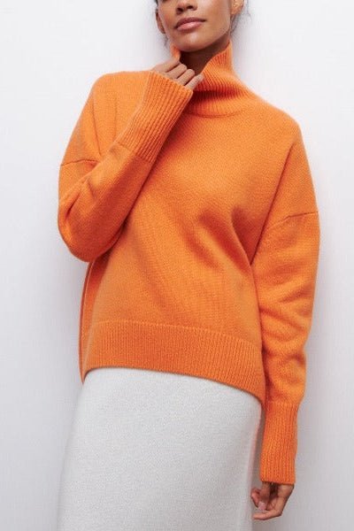 Karina | Orange Roll-Neck Jumper
