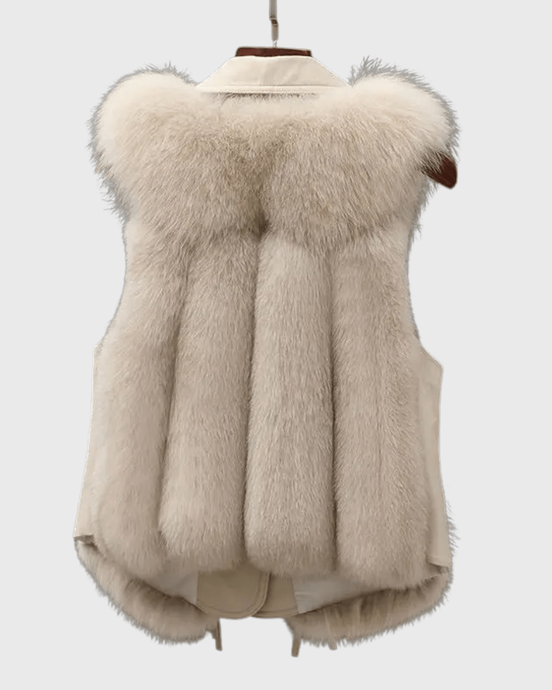 Catrin | Cream Faux-Fur Gilet