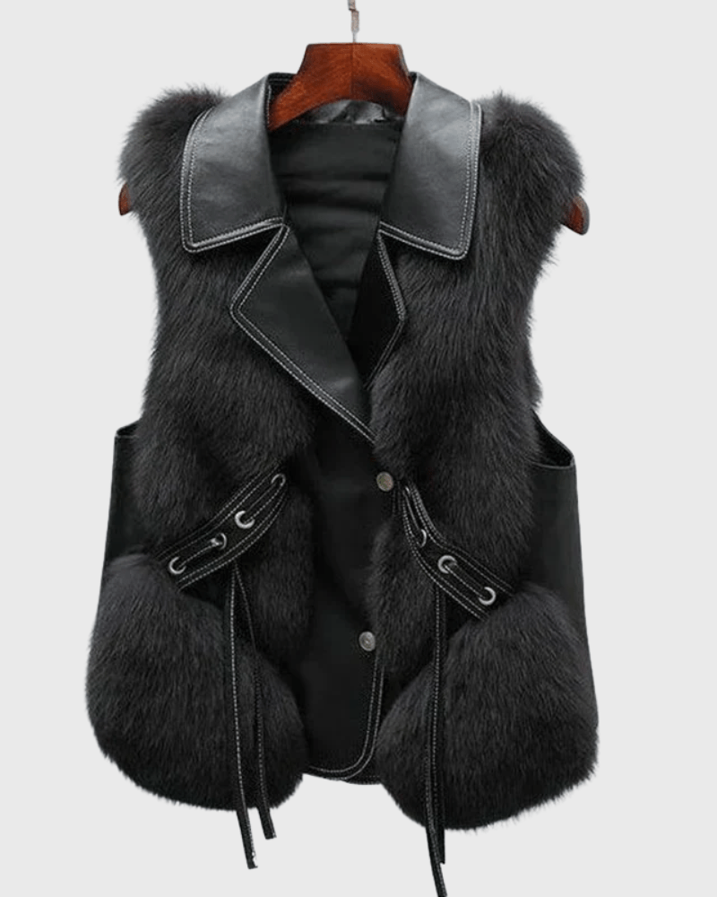 Catrin | Cream Faux-Fur Gilet