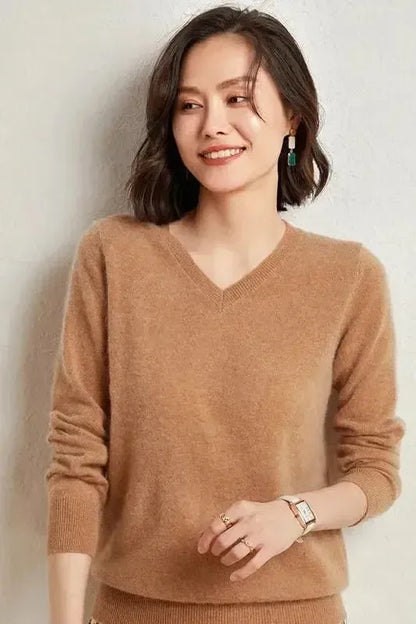 Catrin | Red V-Neck Jumper