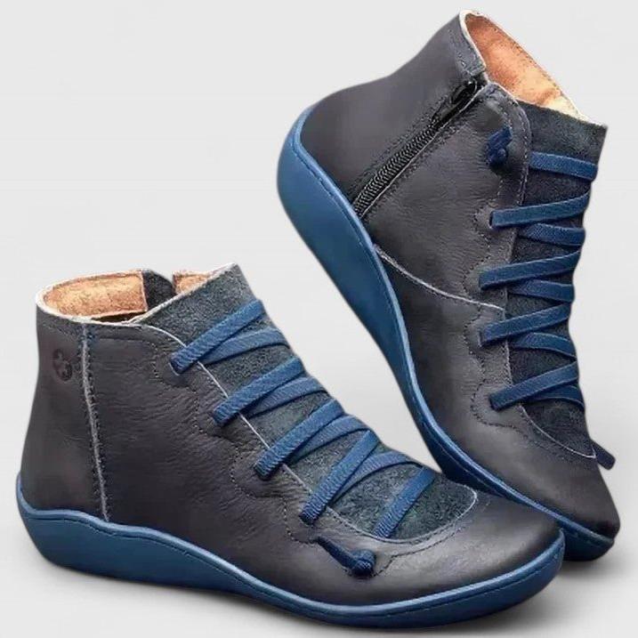 Catrin | Tan Side-Zip Ankle Boots