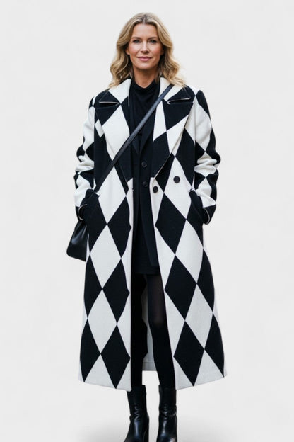 Catrin | Colourful Checked Oversized Coat