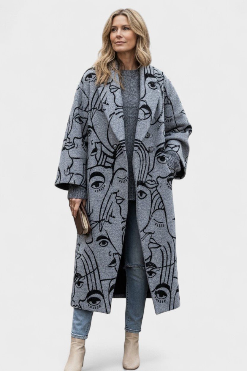 Catrin | Colourful Checked Oversized Coat