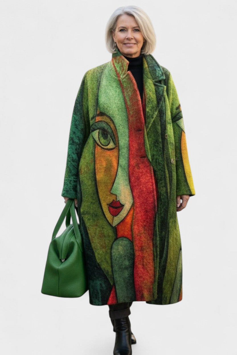 Catrin | Colourful Checked Oversized Coat