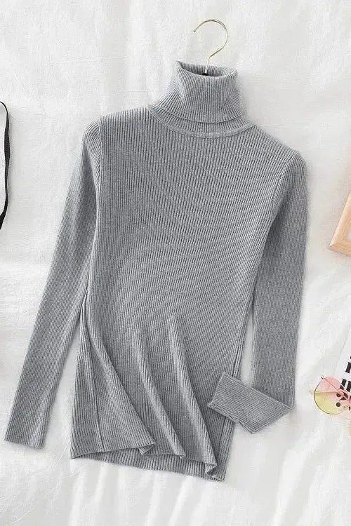 Kirsteen | Ivory Ribbed Roll-Neck Jumper