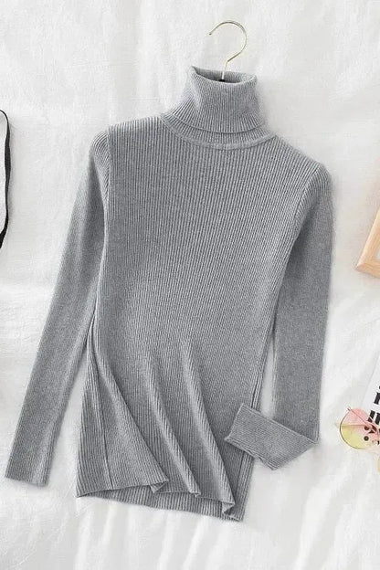 Kirsteen | Ivory Ribbed Roll-Neck Jumper