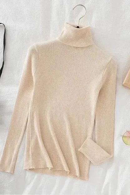 Kirsteen | Ivory Ribbed Roll-Neck Jumper