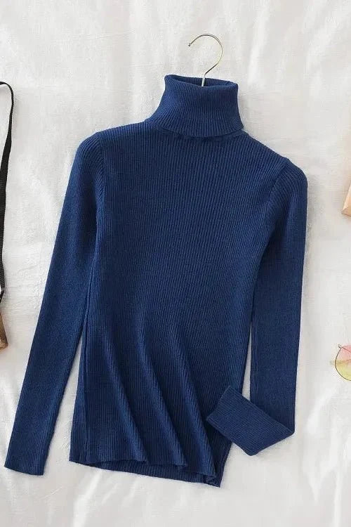 Kirsteen | Ivory Ribbed Roll-Neck Jumper