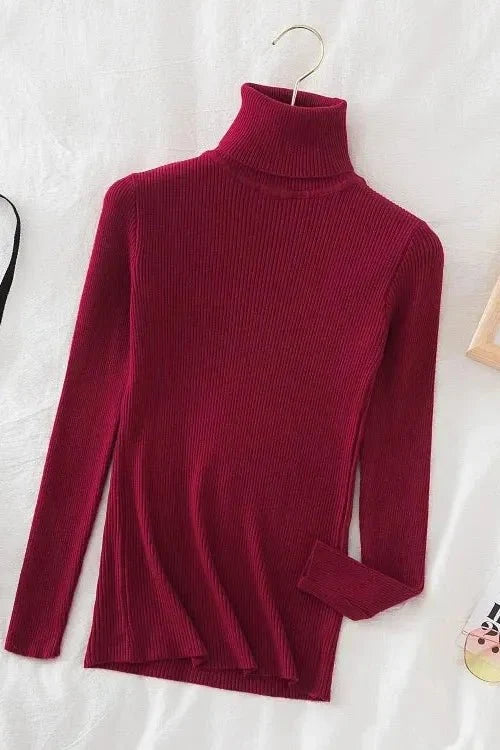 Kirsteen | Ivory Ribbed Roll-Neck Jumper