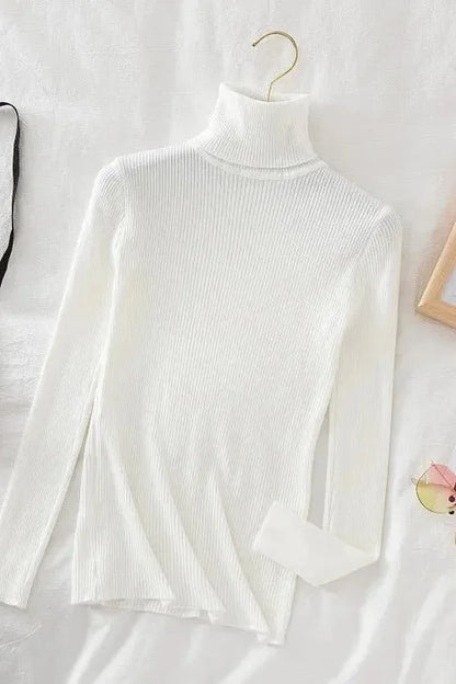 Kirsteen | Ivory Ribbed Roll-Neck Jumper