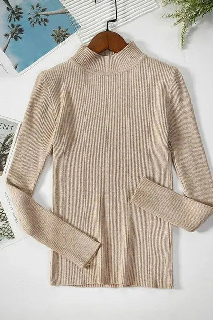 Kirsteen | Ivory Ribbed Roll-Neck Jumper
