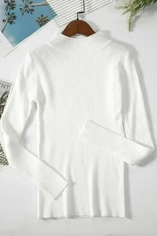 Kirsteen | Ivory Ribbed Roll-Neck Jumper