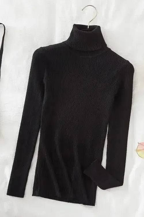 Kirsteen | Ivory Ribbed Roll-Neck Jumper