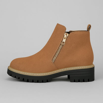 Kirsteen | Grey Side-Zip Ankle Boots