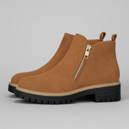Kirsteen | Grey Side-Zip Ankle Boots