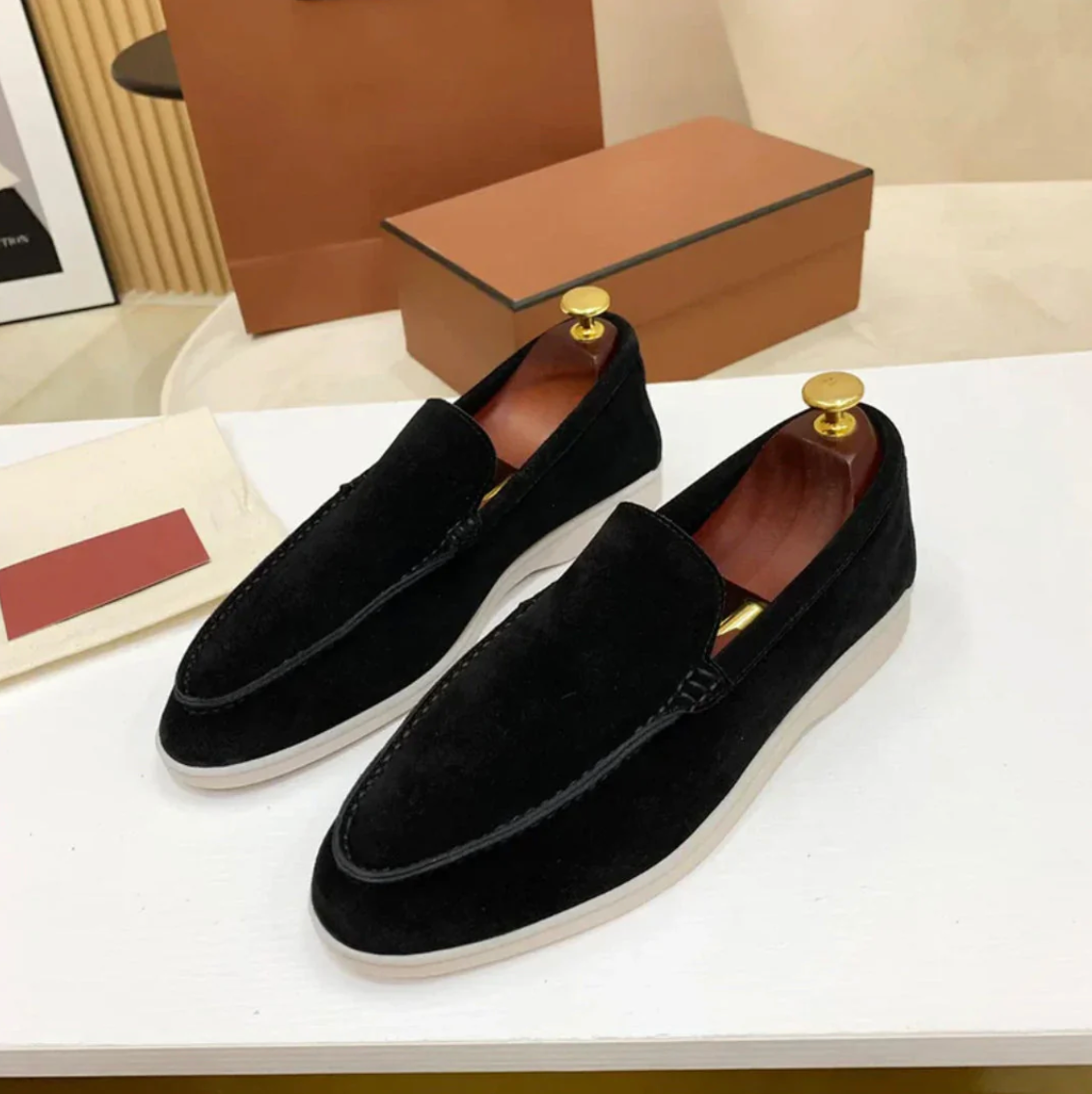 William | Classic Suede Penny Loafers