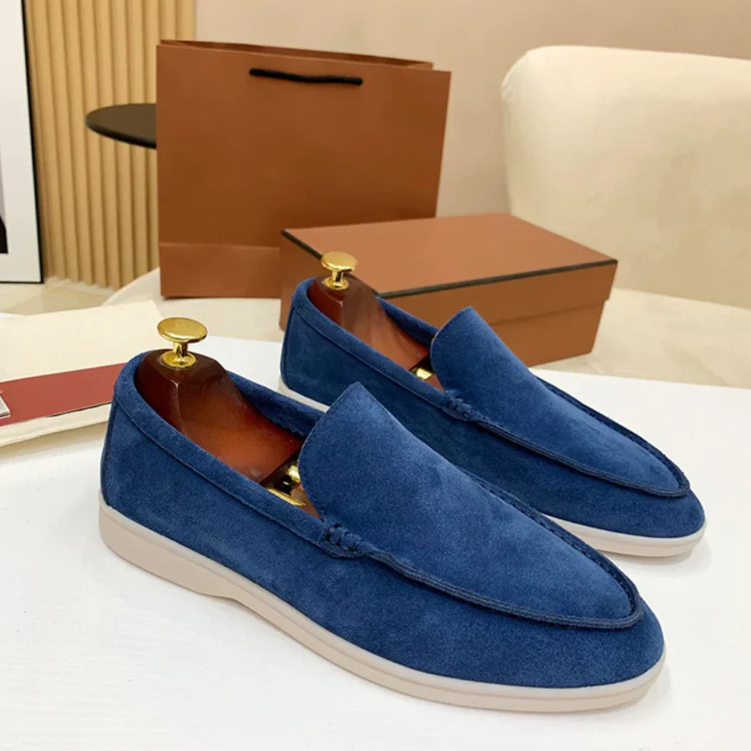 William | Classic Suede Penny Loafers