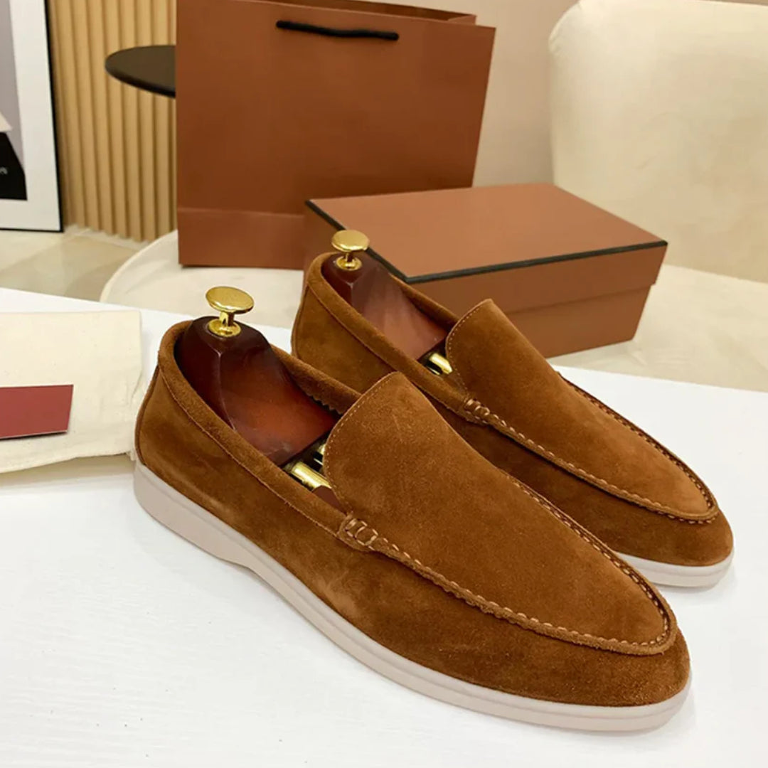 William | Classic Suede Penny Loafers