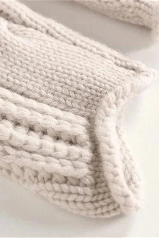 Kay | Blue Cable-Knit Roll-Neck Jumper
