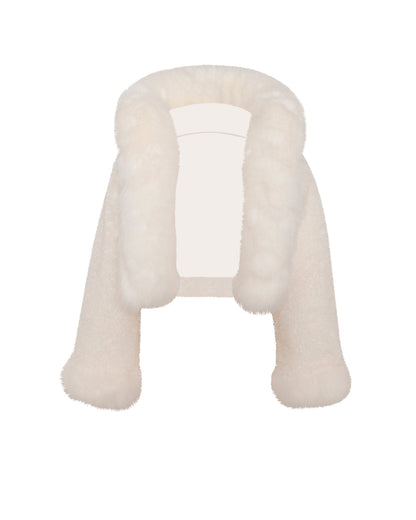 Kara | White Faux-Fur Jacket