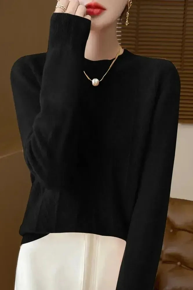Kara | Orange Diamond-Knit Jumper